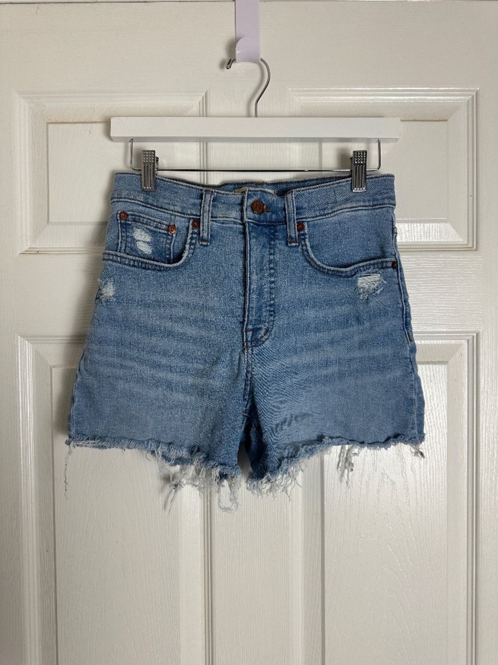 Madewell High Rise Denim Shorts Women Size 26 Summer 90s Stretch Vacation